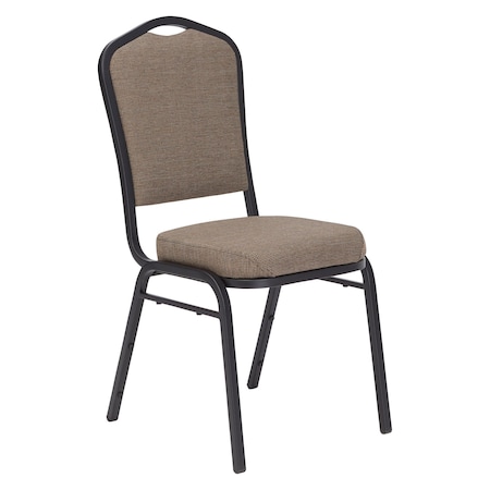 National Public Seating Stack Chair, Fabric, Natural Taupe 9378-BT